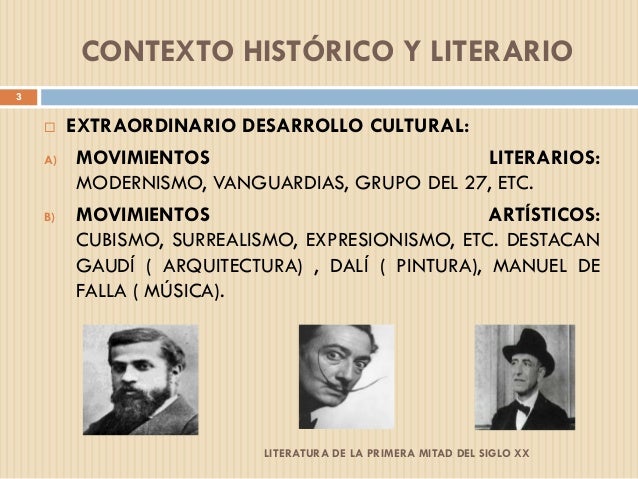 Literatura de la primera mitad del siglo xx