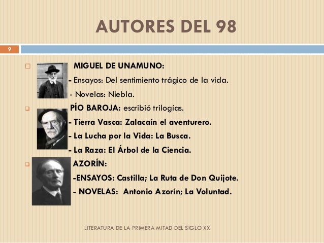 Literatura de la primera mitad del siglo xx