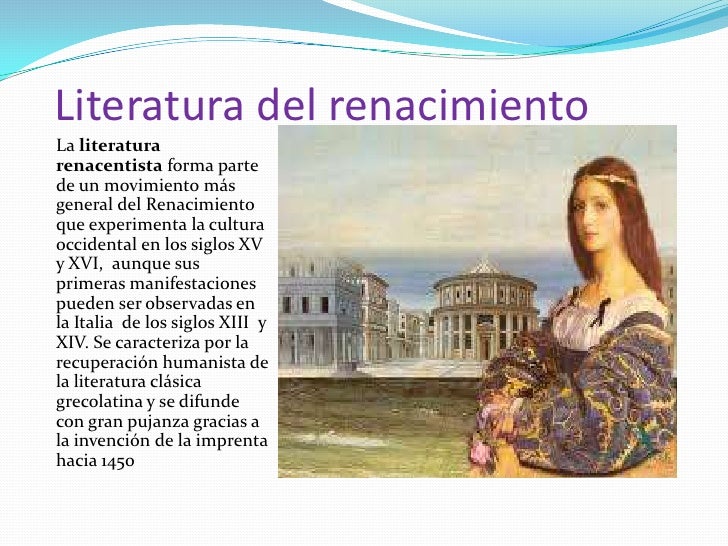 Literatura del renacimiento[1]