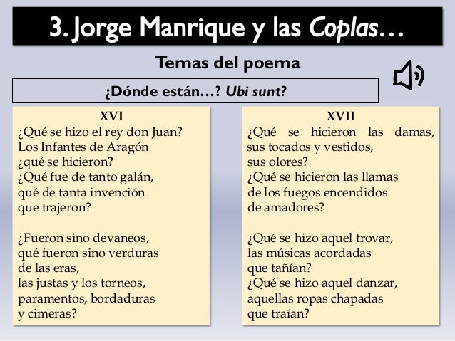Jorge Manrique y las "Coplas"