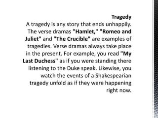 Literature dramatic poetry