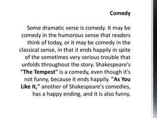 Literature dramatic poetry