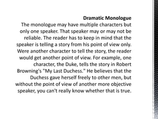 Literature dramatic poetry