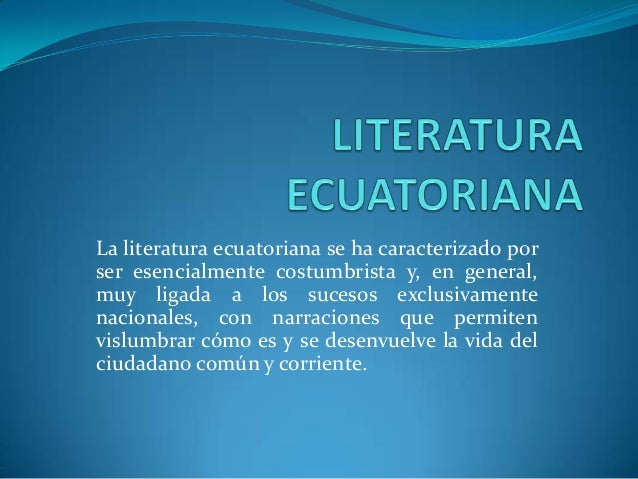 Literatura ecuatoriana