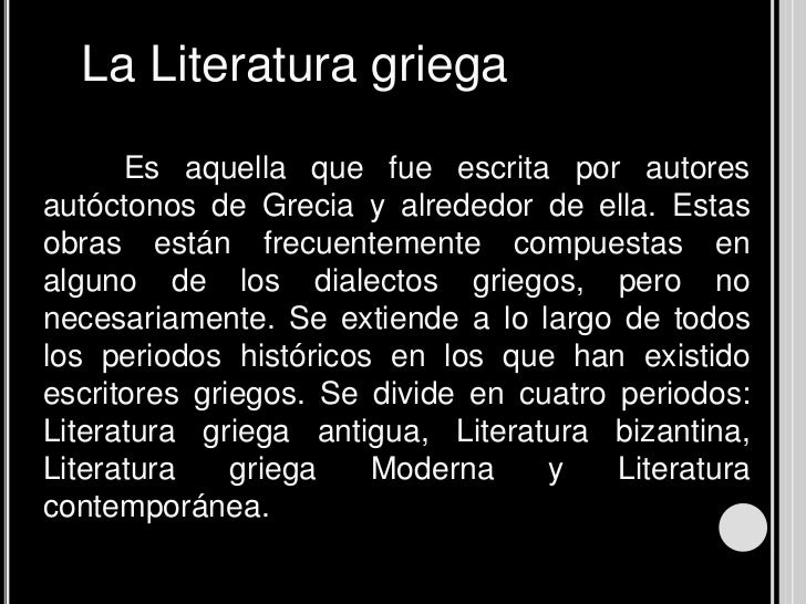 Literatura griega