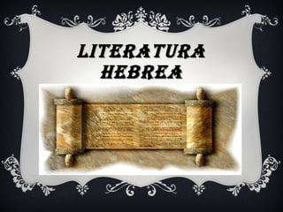 LITERATURA HEBREA 