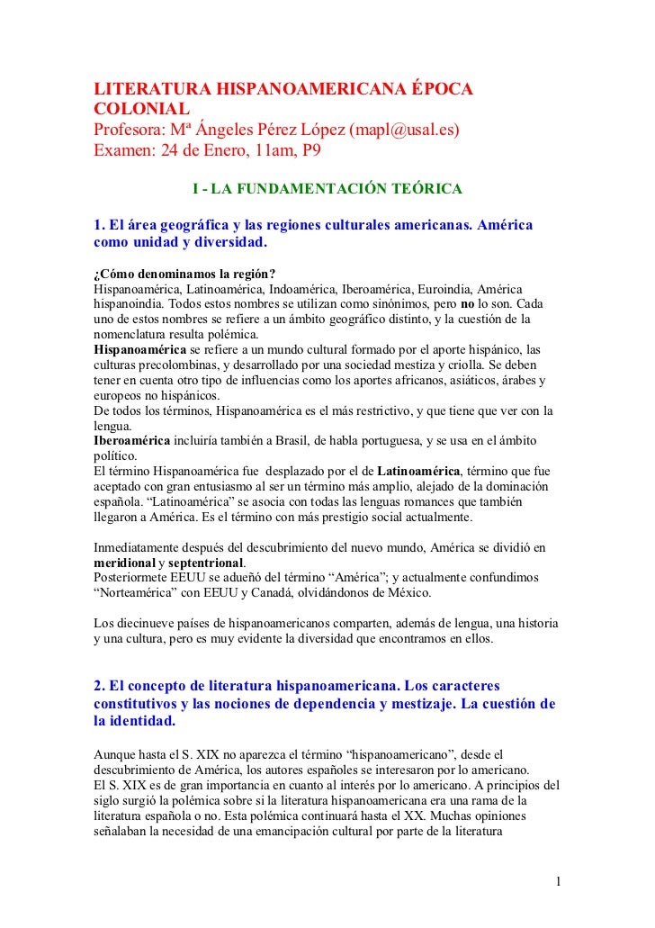 Literatura Hispanoamericana