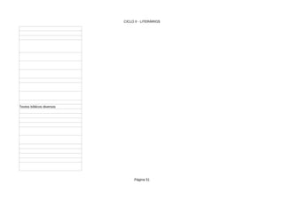 CICLO II - LITERÁRIOS
Página 51
Textos bíblicos diversos
 