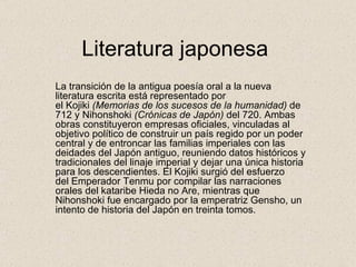 miércoles Espesar Confesión Literatura japonesa