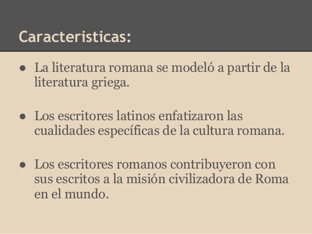 Literatura Latina o Romana