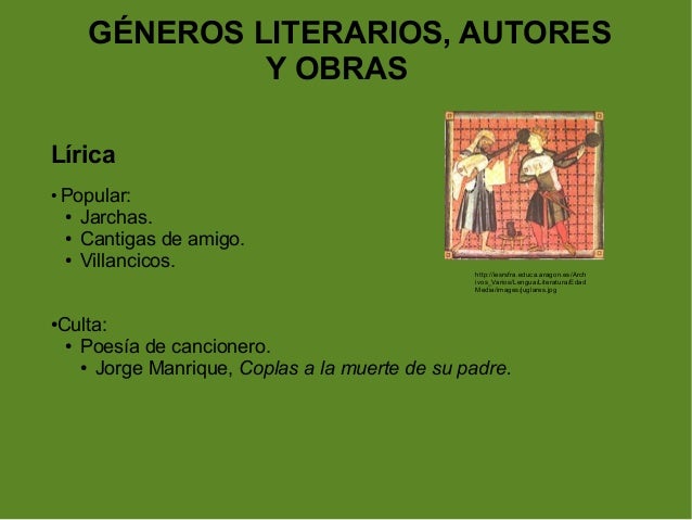 Literatura medieval. Géneros, autores y obras