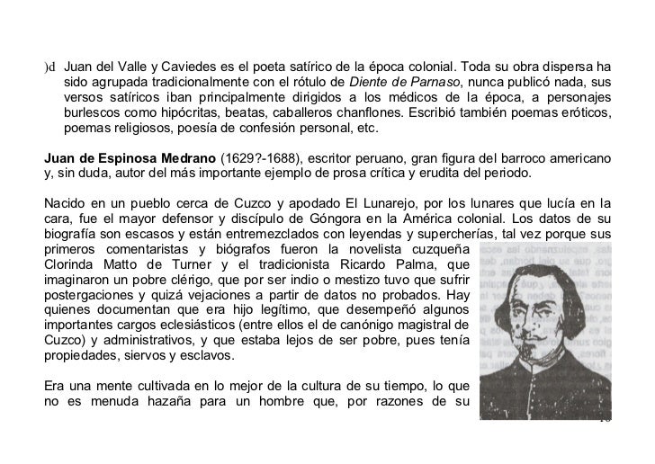 Literatura peruana de la colonia