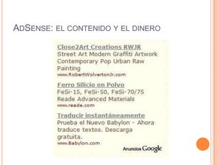 AdSense: el contenido y el dinero
