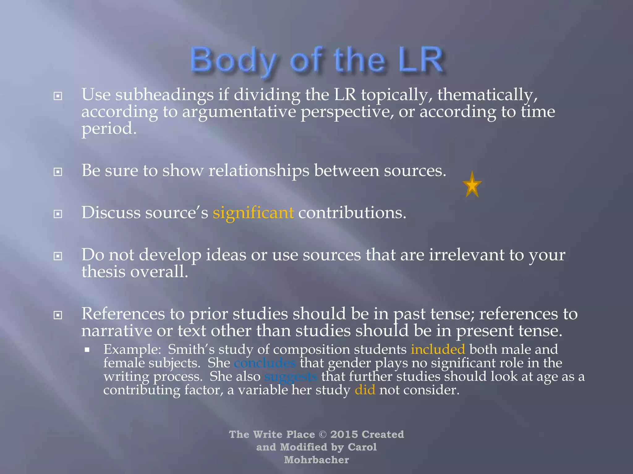 literature review basics | PPT