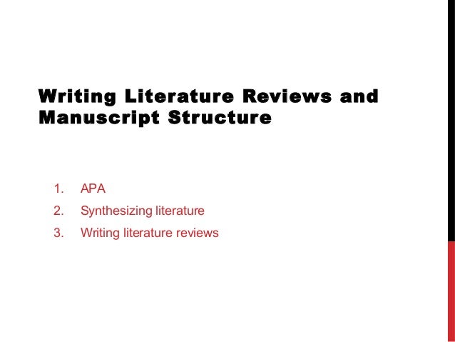 apa style of writing literature review