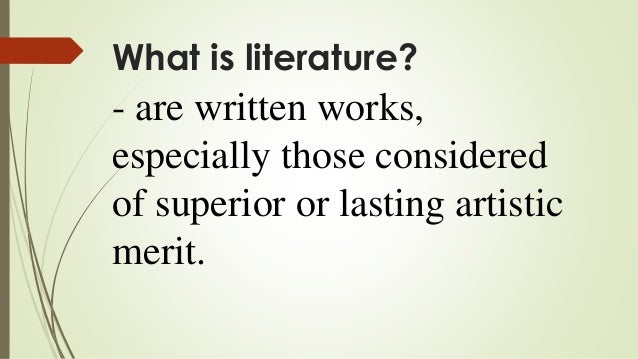 literature and its types types of written works