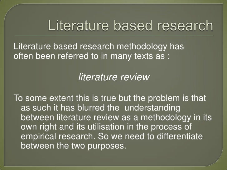 literature survey in research methodology