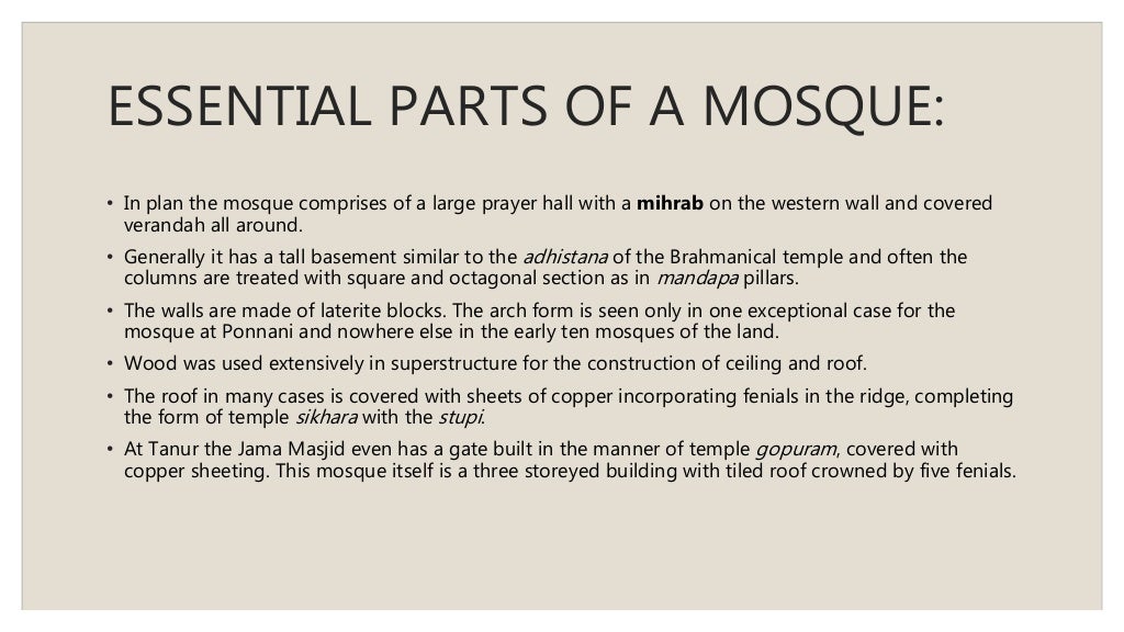 Literature casestudy on mosques in kerala