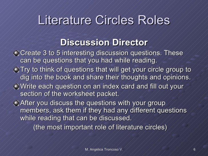 Literature circles ppt for lit 141210