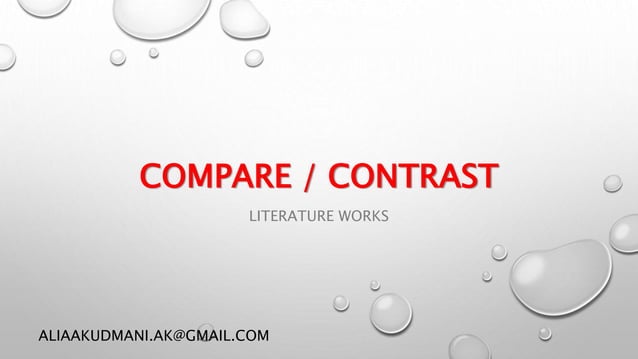 Literature Compare Contrast PPT