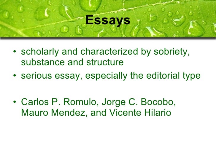 essay of salvador p. lopez Literature and society essay by salvador p lopez the essay: as in poetry and the short story, the essay grew in many ways: in variety of subject, form, and style in. essay of salvador p. lopez Literature and society essay by salvador p lopez the essay: as in poetry and the short story, the essay grew in many ways: in variety of subject, form, and style in.