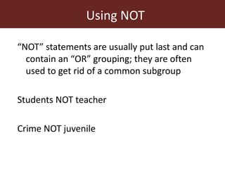 Systematic Literature Review Training:  Searching for Literature