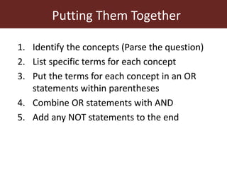 Systematic Literature Review Training:  Searching for Literature