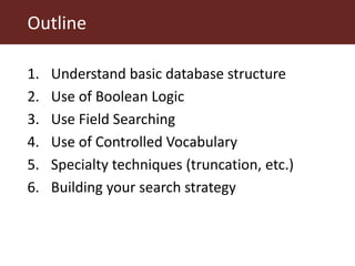 Systematic Literature Review Training:  Searching for Literature
