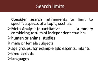 Systematic Literature Review Training:  Searching for Literature