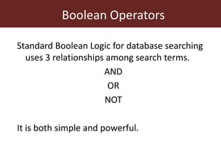 Systematic Literature Review Training:  Searching for Literature