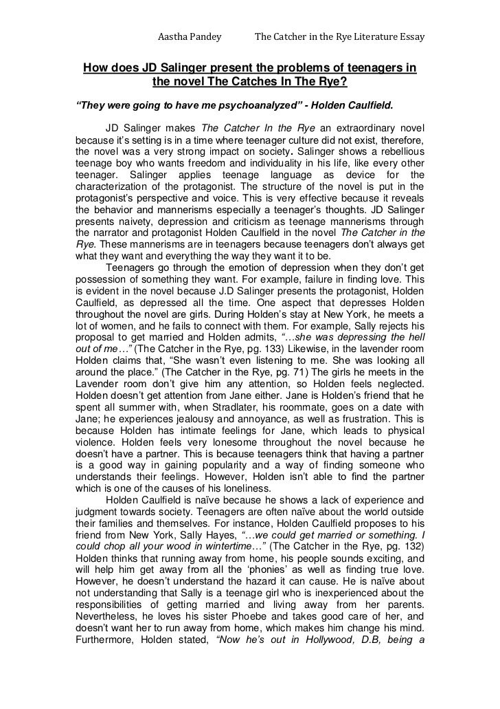 The catcher in the rye essay questions