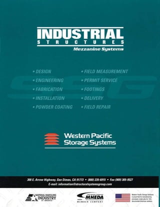 Western Pacific Storage Solutions
is proud that its manufacturing
processes create jobs for 100+
documented American workers.
 
