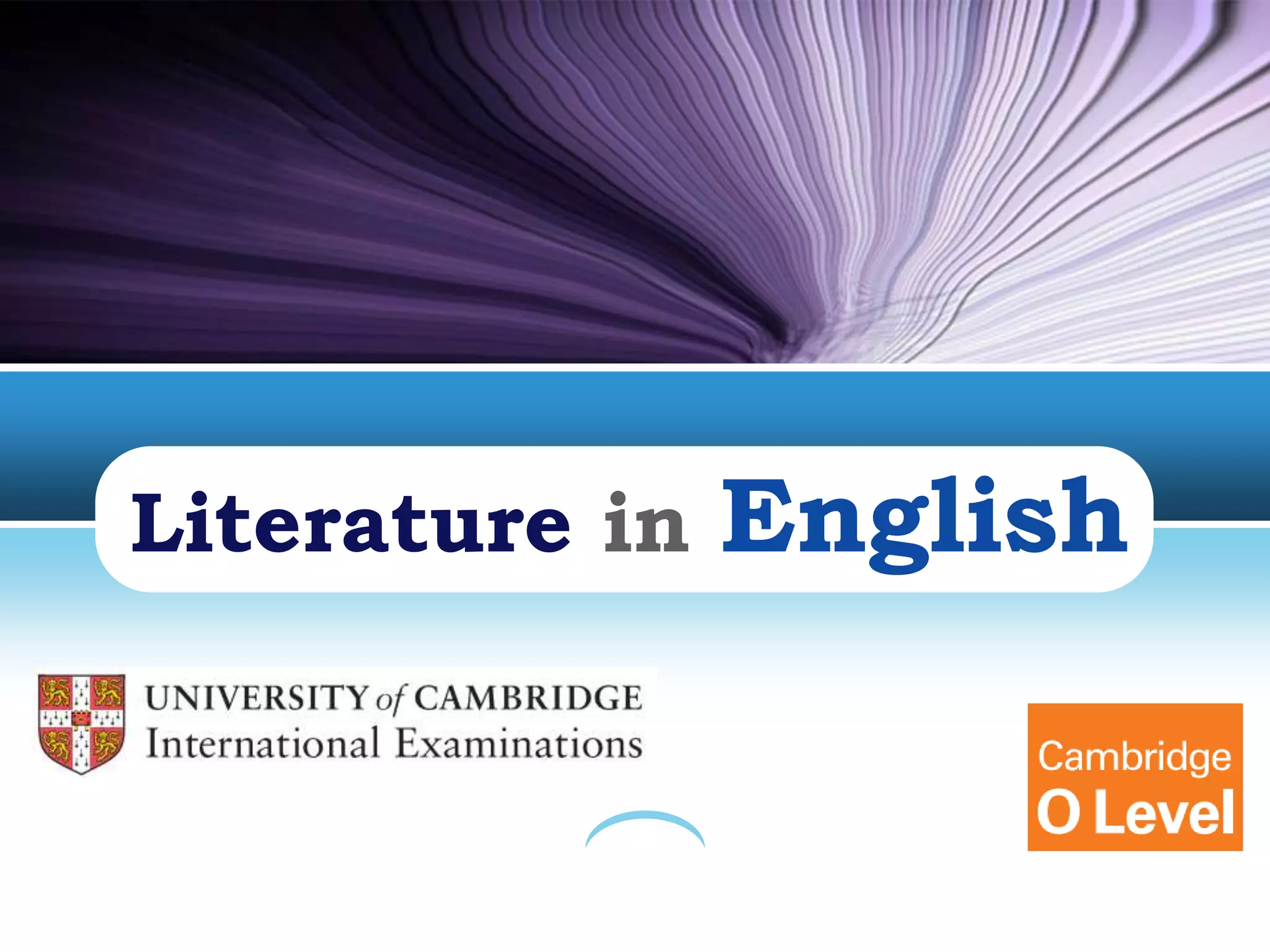 Literature in
English