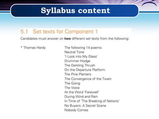 Syllabus content