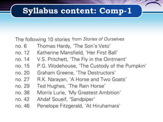 Syllabus content: Comp-1