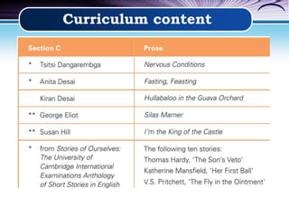 Curriculum content