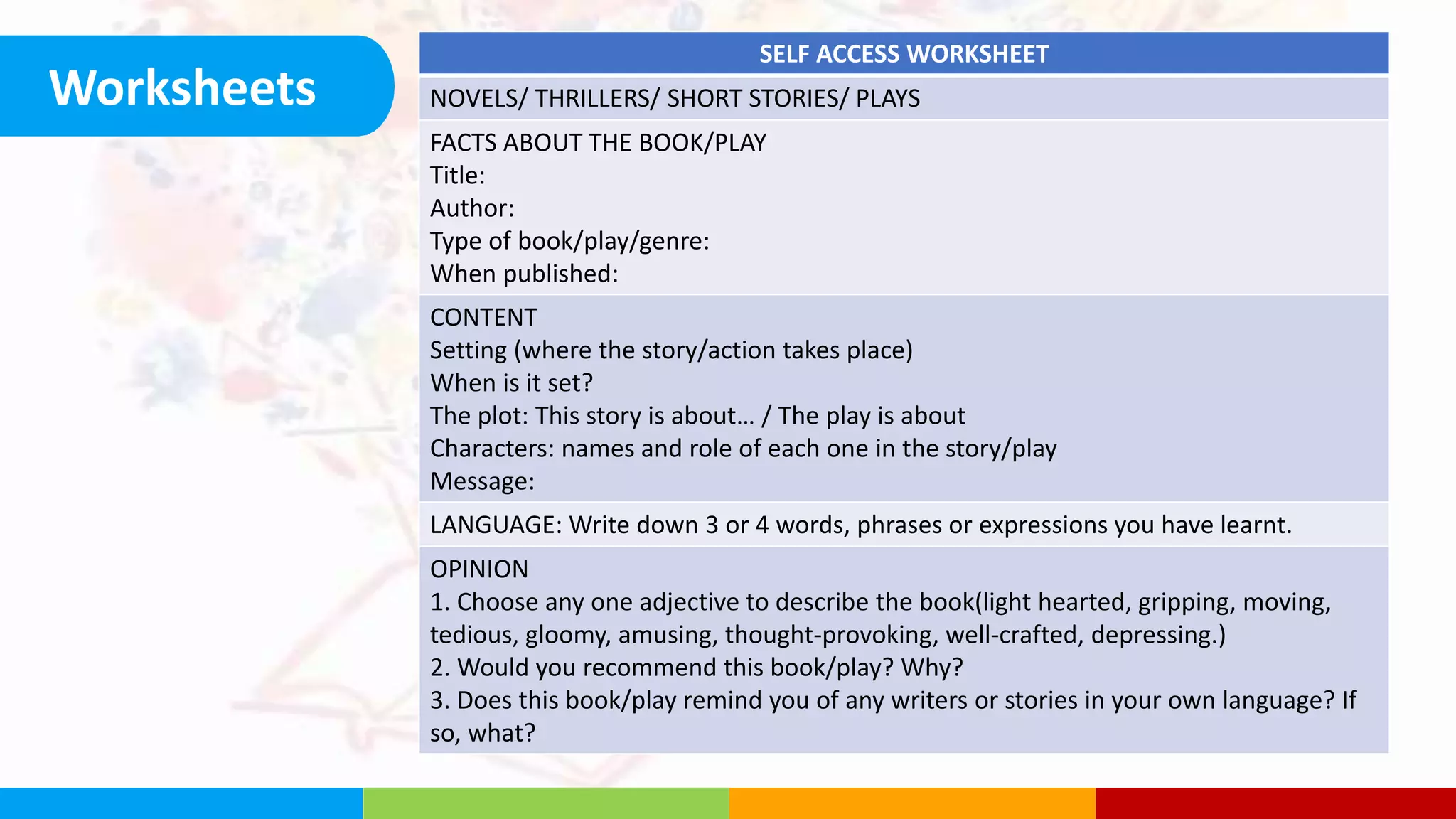 Literature in the classroom | PPTX