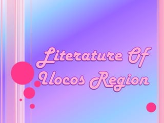 Literature of ilocos region