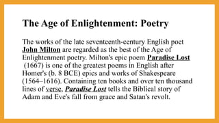 Literature of the 18th century and writers | PPTX