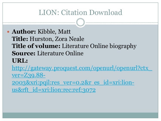 Literature Online Lion Literature Online Lion