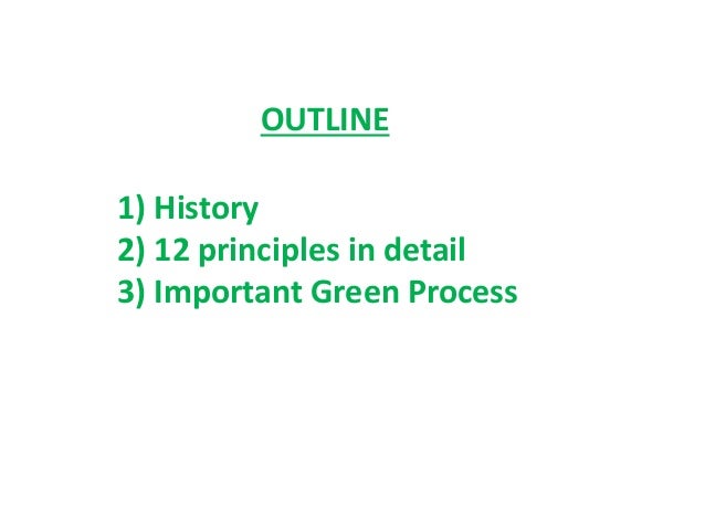 12 principles of green chemistry