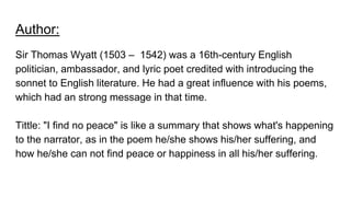 I Find no Peace by Thomas Wyatt (Poem + Analysis)