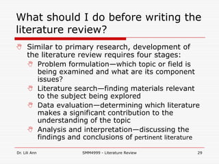 Literature review | PPTX