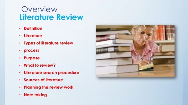 literature review sources in research methodology