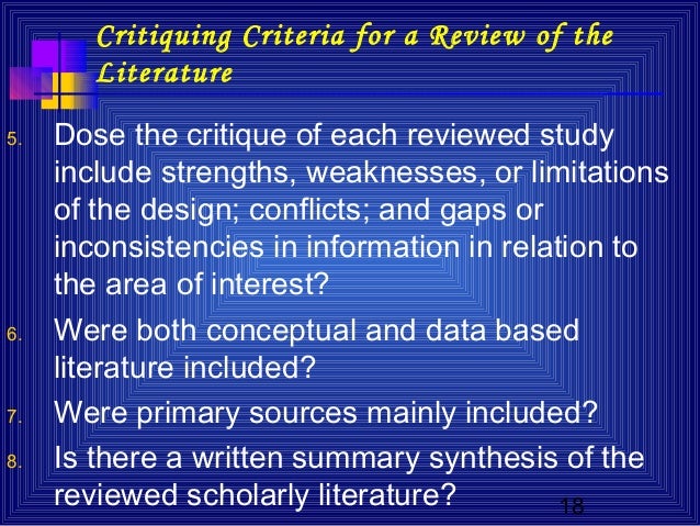 literature review weaknesses