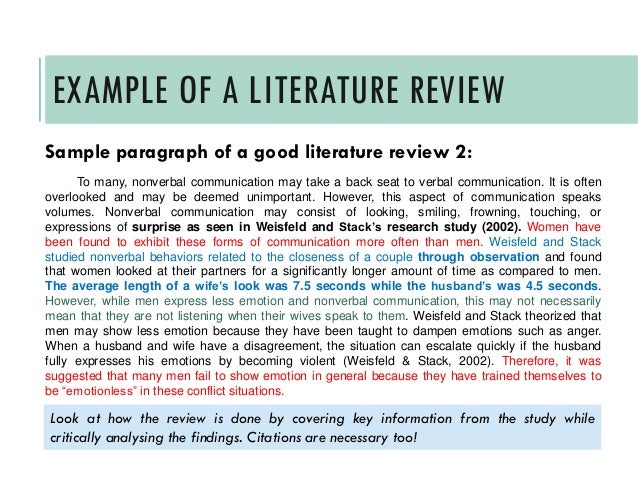 5 c's of writing a literature review