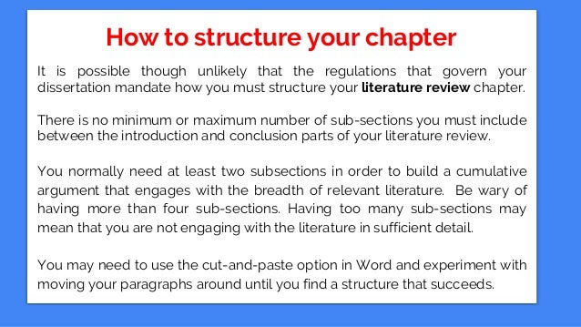 Dissertation literature review structure