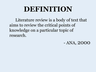 Literature review | PDF