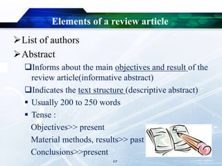 How to write a literature review