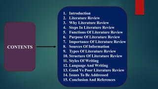 Review of Literature presented and prepared by Mohd Ashraf Bhat | PPTX